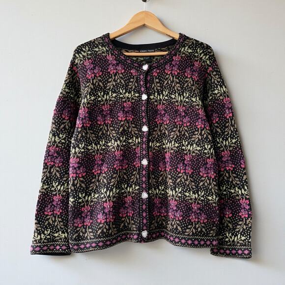 Vintage Whimsigoth Cardigan Sweater Grunge Romantic Folk Cottagecore Boho M - Picture 11 of 12